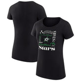 Dallas Stars - G-III 4Her by Carl Banks Women's Super-Slim Fit Lightweight Collage Team Graphic T-Shirt Black