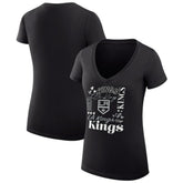 Los Angeles Kings - G-III 4Her by Carl Banks Women's Super-Slim Fit Lightweight Collage Team Graphic T-Shirt Black