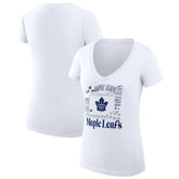 Toronto Maple Leafs - G-III 4Her by Carl Banks Women's Super-Slim Fit Lightweight Collage Team Graphic T-Shirt White