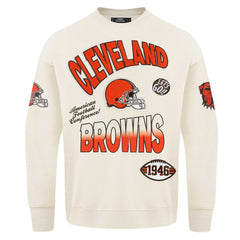 Cleveland Browns Pro Standard Turn It Up Pullover Sweatshirt Cream - NFL