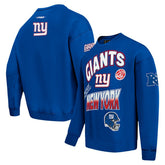 New York Giants Pro Standard Turn It Up Drop Shoulder Pullover Sweatshirt Royal - NFL