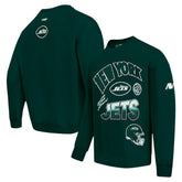 New York Jets Pro Standard Turn It Up Drop Shoulder Pullover Sweatshirt Green - NFL