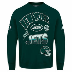 New York Jets Pro Standard Turn It Up Drop Shoulder Pullover Sweatshirt Green - NFL