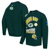 Green Bay Packers Pro Standard Turn It Up Drop Shoulder Pullover Sweatshirt Green - NFL