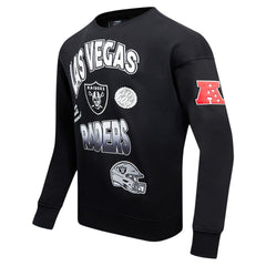 Las Vegas Raiders Pro Standard Turn It Up Drop Shoulder Pullover Sweatshirt Black - NFL