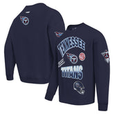 Tennessee Titans Pro Standard Turn It Up Drop Shoulder Pullover Sweatshirt Navy - NFL