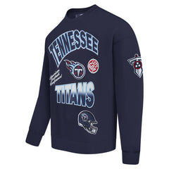 Tennessee Titans Pro Standard Turn It Up Drop Shoulder Pullover Sweatshirt Navy - NFL