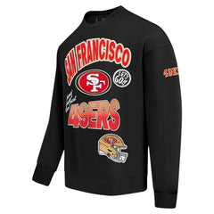 San Francisco 49ers Pro Standard Turn It Up Drop Shoulder Pullover Sweatshirt Black - NFL