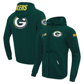 Green Bay Packers Pro Standard Split Logo Double Knit Full-Zip Hoodie Green - NFL
