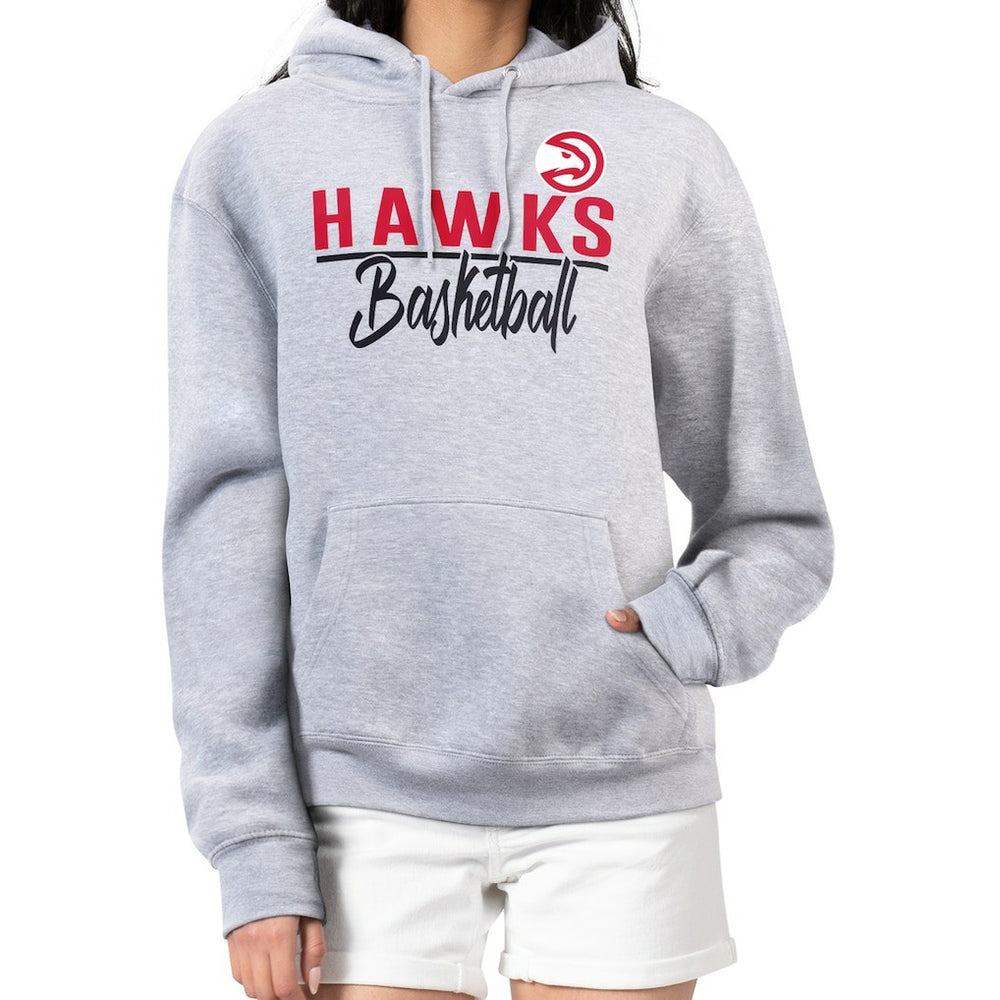 NBA - Atlanta Hawks G-III 4Her by Carl Banks Women's Graphics Fleece Pullover Hoodie - Heather Gray