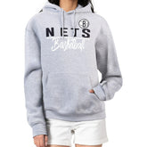 NBA - Brooklyn Nets G-III 4Her by Carl Banks Women's Graphics Fleece Pullover Hoodie - Heather Gray