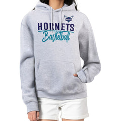 NBA - Charlotte Hornets G-III 4Her by Carl Banks Women's Graphics Fleece Pullover Hoodie - Heather Gray