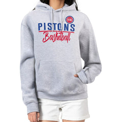 NBA - Detroit Pistons G-III 4Her by Carl Banks Women's Graphics Fleece Pullover Hoodie - Heather Gray