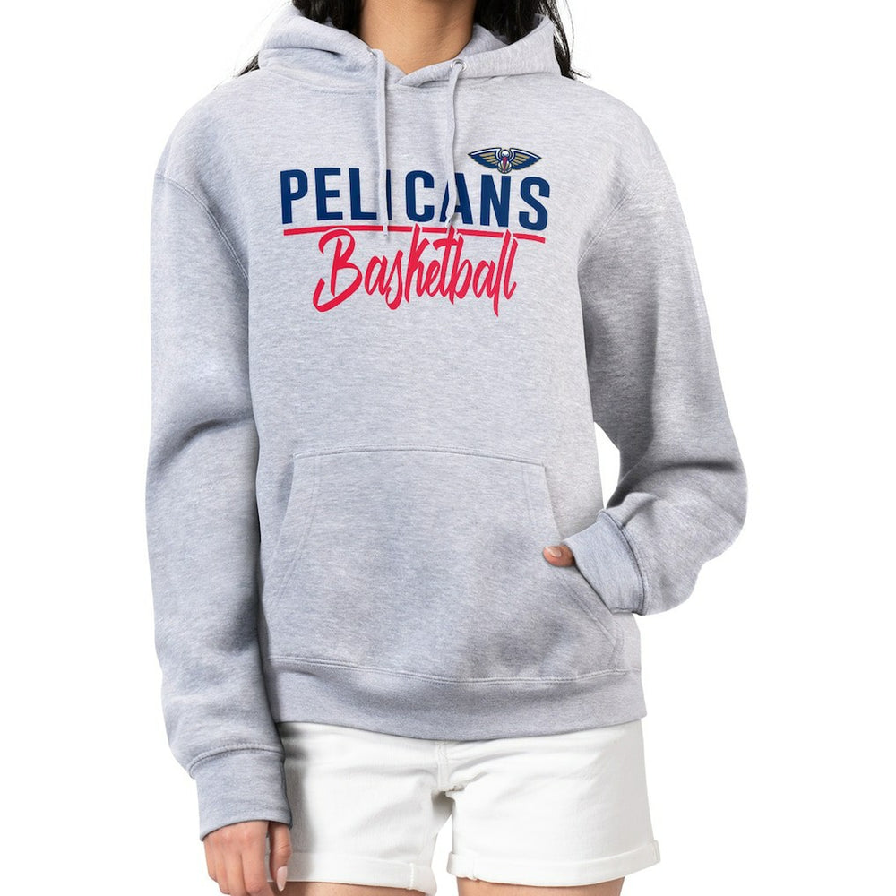 NBA - New Orleans Pelicans G-III 4Her by Carl Banks Women's Graphics Fleece Pullover Hoodie - Heather Gray