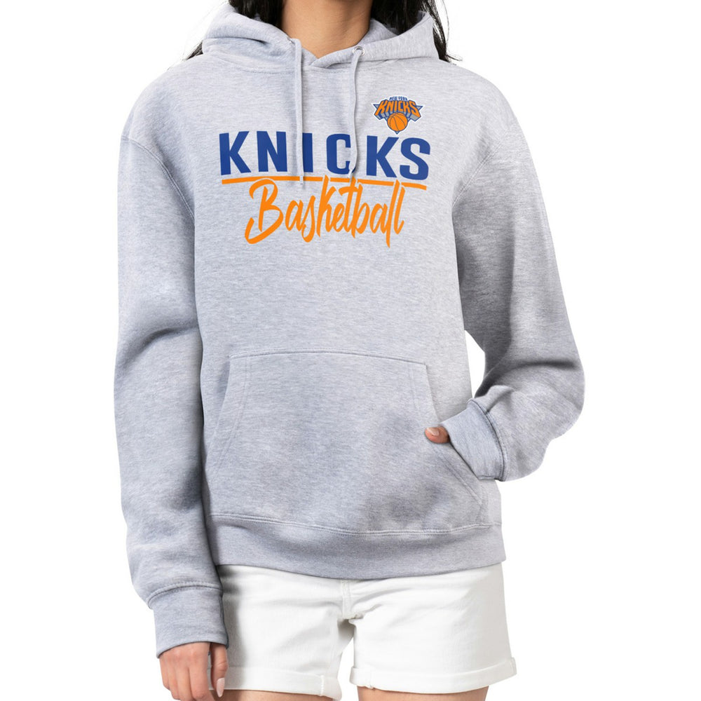 NBA - New York Knicks G-III 4Her by Carl Banks Women's Graphics Fleece Pullover Hoodie - Heather Gray