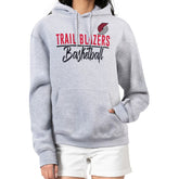 NBA - Portland Trail Blazers G-III 4Her by Carl Banks Women's Graphics Fleece Pullover Hoodie - Heather Gray