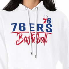NBA - Philadelphia 76ers G-III 4Her by Carl Banks Women's Graphics Fleece Pullover Hoodie - White