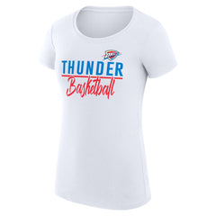 NBA - Oklahoma City Thunder G-III 4Her by Carl Banks Women's Super-Slim Fit Lightweight Team Sport V-Neck T-Shirt - White