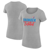 NBA - Oklahoma City Thunder G-III 4Her by Carl Banks Women's Super-Slim Fit Lightweight Team Sport V-Neck T-Shirt - Heather Gray