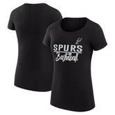 NBA - San Antonio Spurs G-III 4Her by Carl Banks Women's Super-Slim Fit Lightweight Team Sport V-Neck T-Shirt - Black