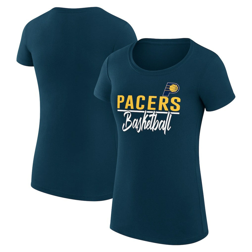 NBA - Indiana Pacers G-III 4Her by Carl Banks Women's Super-Slim Fit Lightweight Team Sport V-Neck T-Shirt - Navy