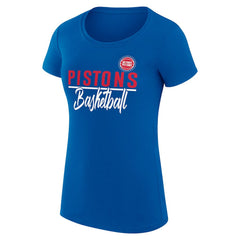 NBA - Detroit Pistons G-III 4Her by Carl Banks Women's Super-Slim Fit Lightweight Team Sport V-Neck T-Shirt - Blue