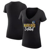 NBA - Golden State Warriors G-III 4Her by Carl Banks Women's Super-Slim Fit Lightweight Team Sport V-Neck T-Shirt - Black