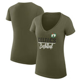 NBA - Boston Celtics G-III 4Her by Carl Banks Women's Super-Slim Fit Lightweight Team Sport V-Neck T-Shirt - Green
