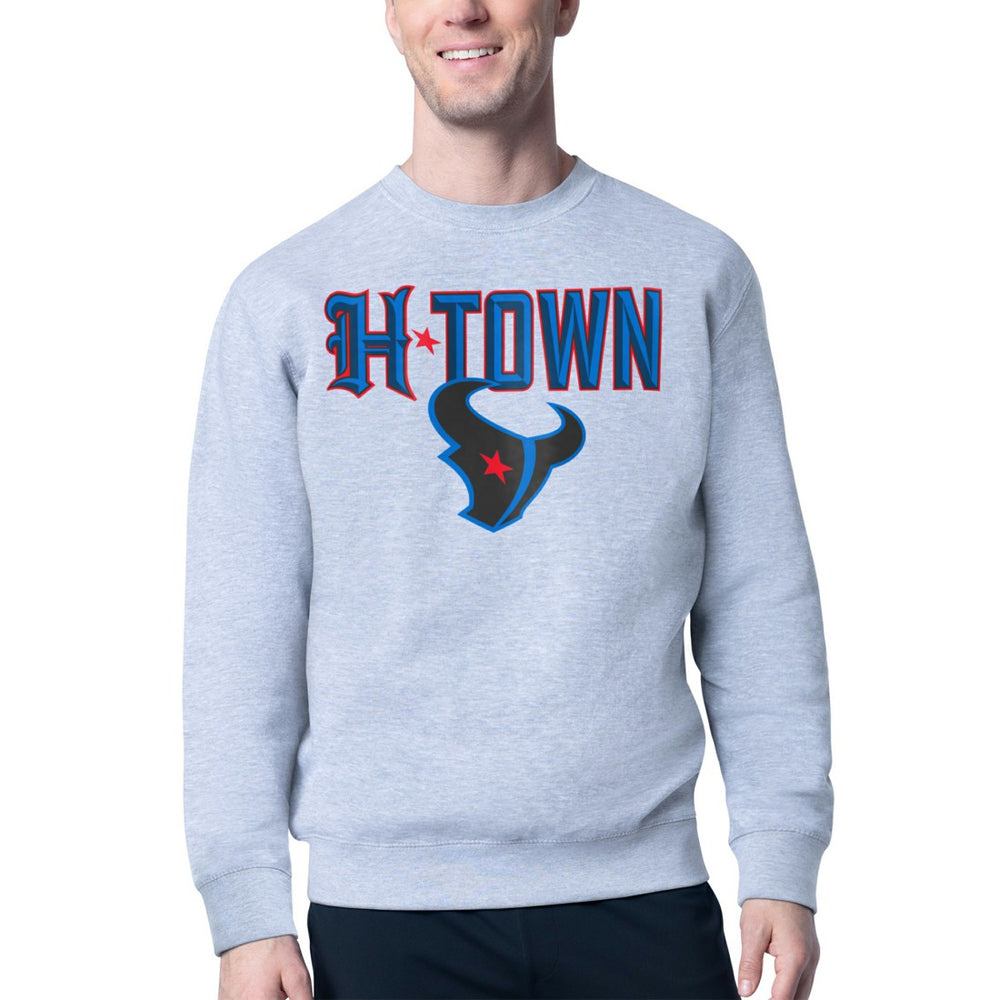 Houston Texans Starter H-Town Graphic Fleece Pullover Sweatshirt Heather Gray - NFL