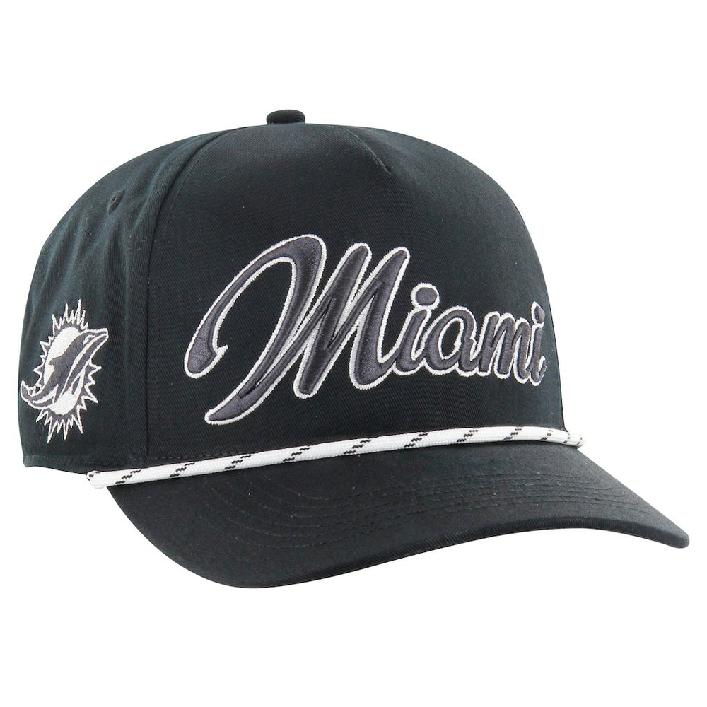 Miami Dolphins '47 Overhand Speckle Hitch Adjustable Hat Black - 47 brand