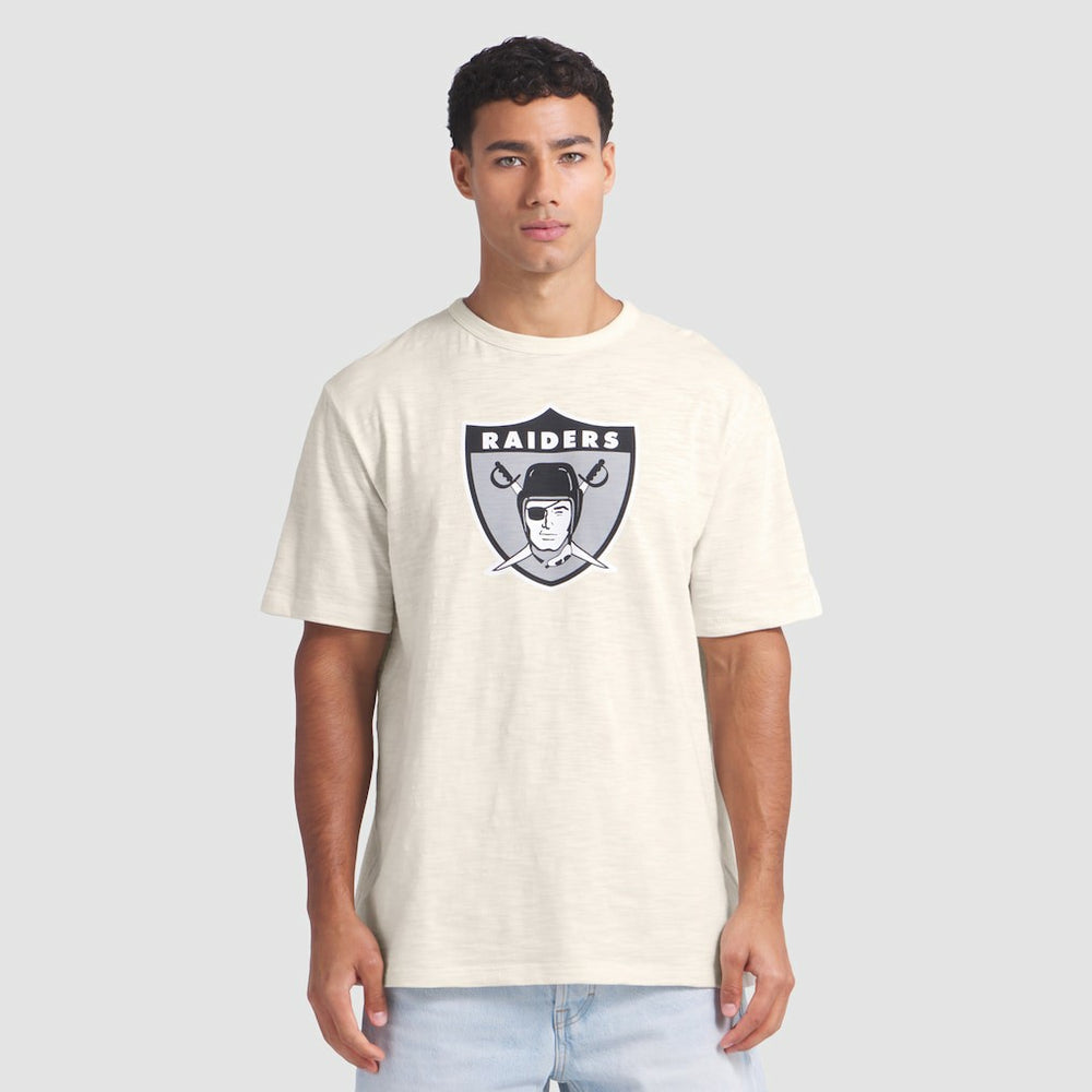 Las Vegas Raiders Slub T-Shirt Cream - Fanatics