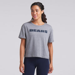 Chicago Bears Women's Swing Pass Tri-Blend Boxy T-Shirt Heather Gray - Fanatics