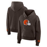 Cleveland Browns Women's Legacy Fleece Pullover Hoodie Brown - Fanatics