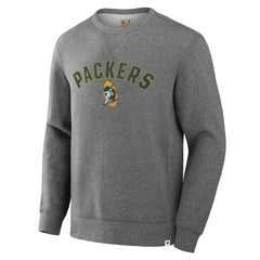 Green Bay Packers Loop Terry Pullover Sweatshirt Heather Gray - Fanatics