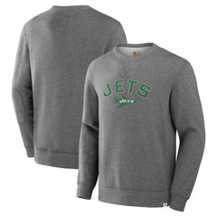 New York Jets Loop Terry Pullover Sweatshirt Heather Gray - Fanatics