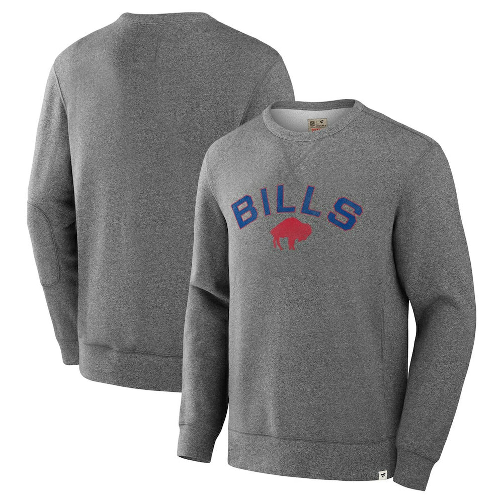 Buffalo Bills Loop Terry Pullover Sweatshirt Heather Gray - Fanatics