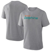 Miami Dolphins Pass Rush Tri-Blend T-Shirt Heather Gray - Fanatics