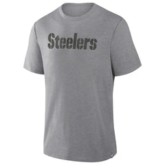 Pittsburgh Steelers Pass Rush Tri-Blend T-Shirt Heather Gray - Fanatics