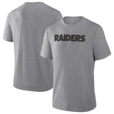 Las Vegas Raiders Pass Rush Tri-Blend T-Shirt Heather Gray - Fanatics