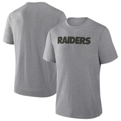 Las Vegas Raiders Pass Rush Tri-Blend T-Shirt Heather Gray - Fanatics