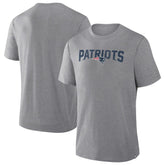 New England Patriots Pass Rush Tri-Blend T-Shirt Heather Gray - Fanatics