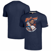 Caleb Williams Chicago Bears Homage Unisex Caricature Player Tri-Blend T-Shirt Navy - NFL