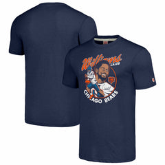 Caleb Williams Chicago Bears Homage Unisex Caricature Player Tri-Blend T-Shirt Navy - NFL