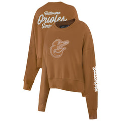 Baltimore Orioles Pro Standard Women's Paint The City Pullover Cropped Sweatshirt Near Me