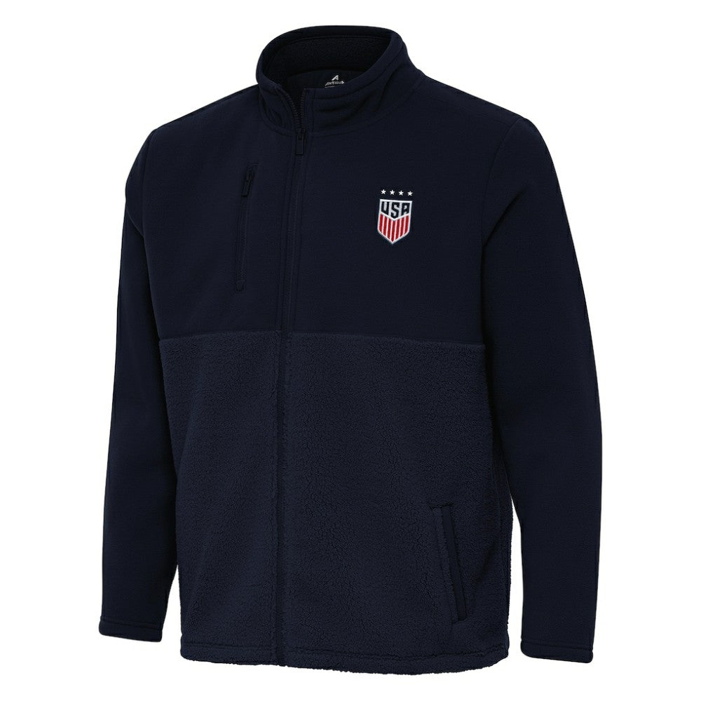 USWNT Antigua Daily Fused Full-Zip Jacket - Navy