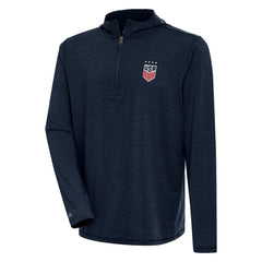 USWNT Antigua Tidy Quarter-Zip Hoodie - Heather Navy