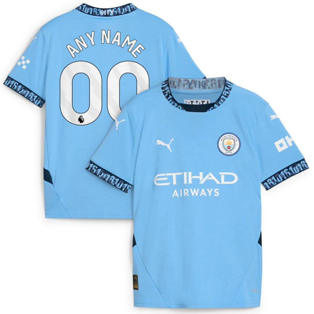 Puma Manchester City Youth 2024/25 Home Replica Custom Jerseys - Light Blue