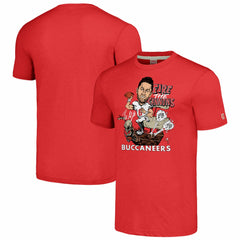 Baker Mayfield Tampa Bay Buccaneers Homage Unisex Caricature Player Graphic Tri-Blend T-Shirt Red - NFL