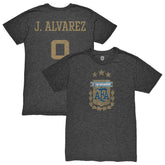 Julián Álvarez Argentina National Team 1863FC Player Retro Tri-Blend T-Shirts - Heather Black