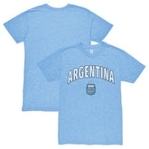 Argentina National Team 1863FC Retro Wordmark Tri-Blend T-Shirts - Light Blue